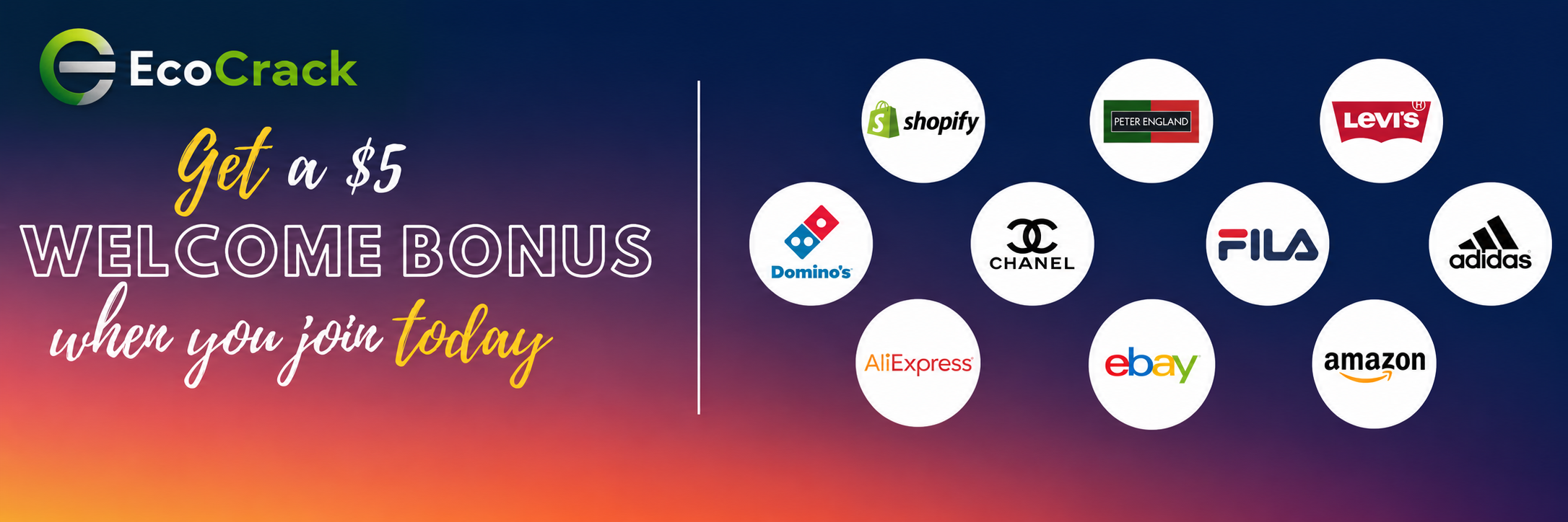 EcoCrack welcome promotion